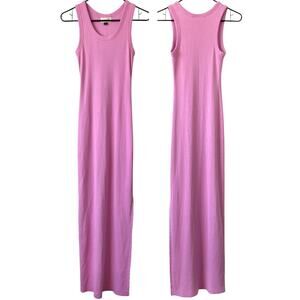 NEW UNIVERSAL THREAD Tank Maxi Dress with Slit Hem Pink Size Small Coastal Boho